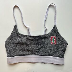 Heather Gray Stanford Cardinals tri band Sports Bra size small